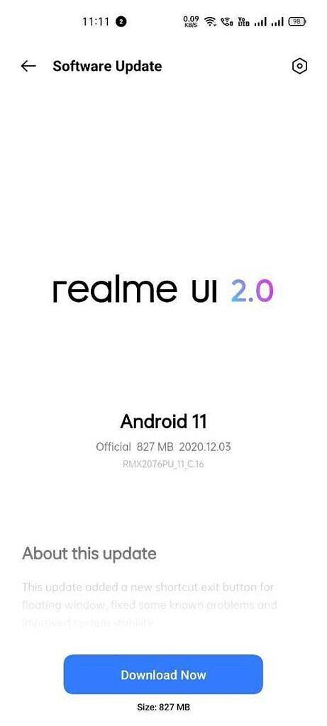 Realme UI 2.0 update Realme X50 Pro screenshot