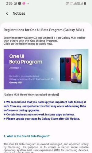 Samsung-Galaxy-M31-Android-11-One-UI-3.0-beta-notice-members