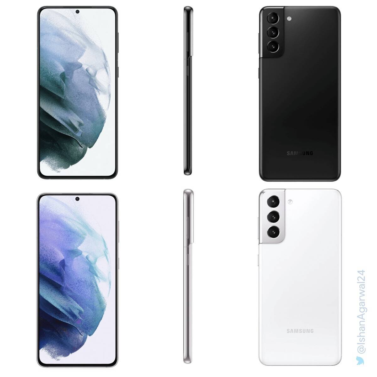 Samsung Galaxy S21 5G - Phantom Black and Phantom White