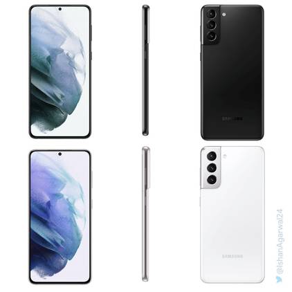 Samsung Galaxy S21 5G - Phantom Black and Phantom White