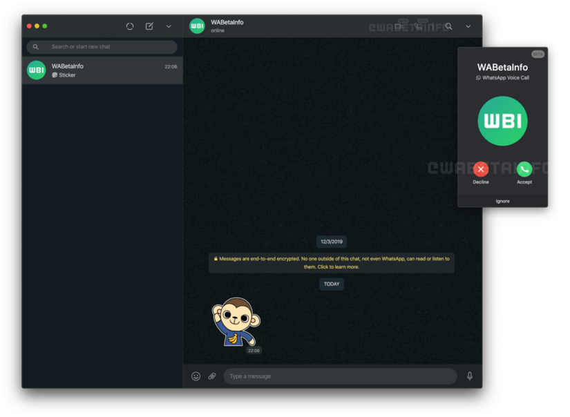 WhatsApp Web Desktop Voice Video Calling beta (3)