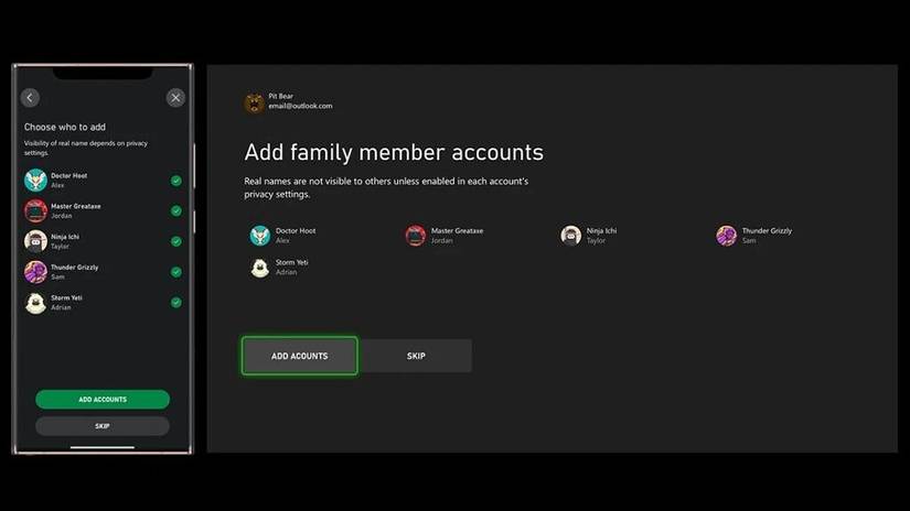 xbox november 2020 update family members
