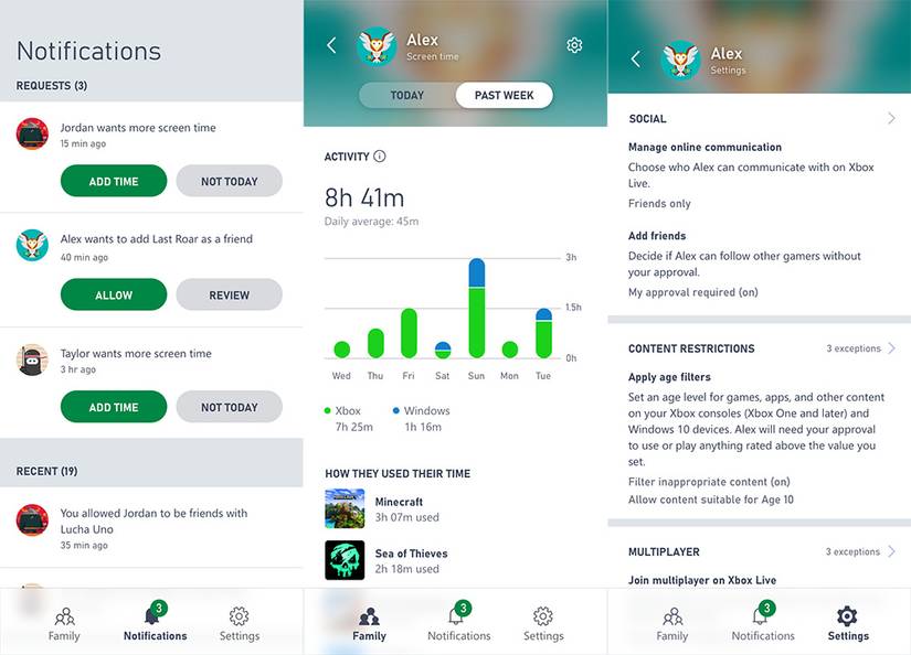 xbox family settings app