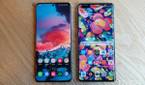 Galaxy S21 Ultra (left) and a Huawei Mate 40 Pro (right).