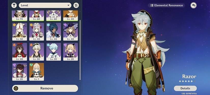 Genshin Impact - Available Characters