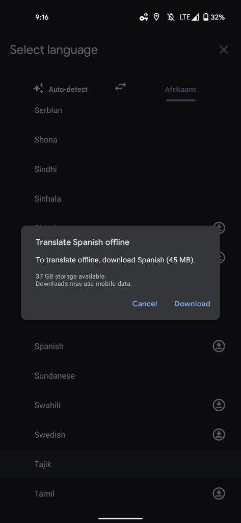 Google Lens on Android can now translate text while offline