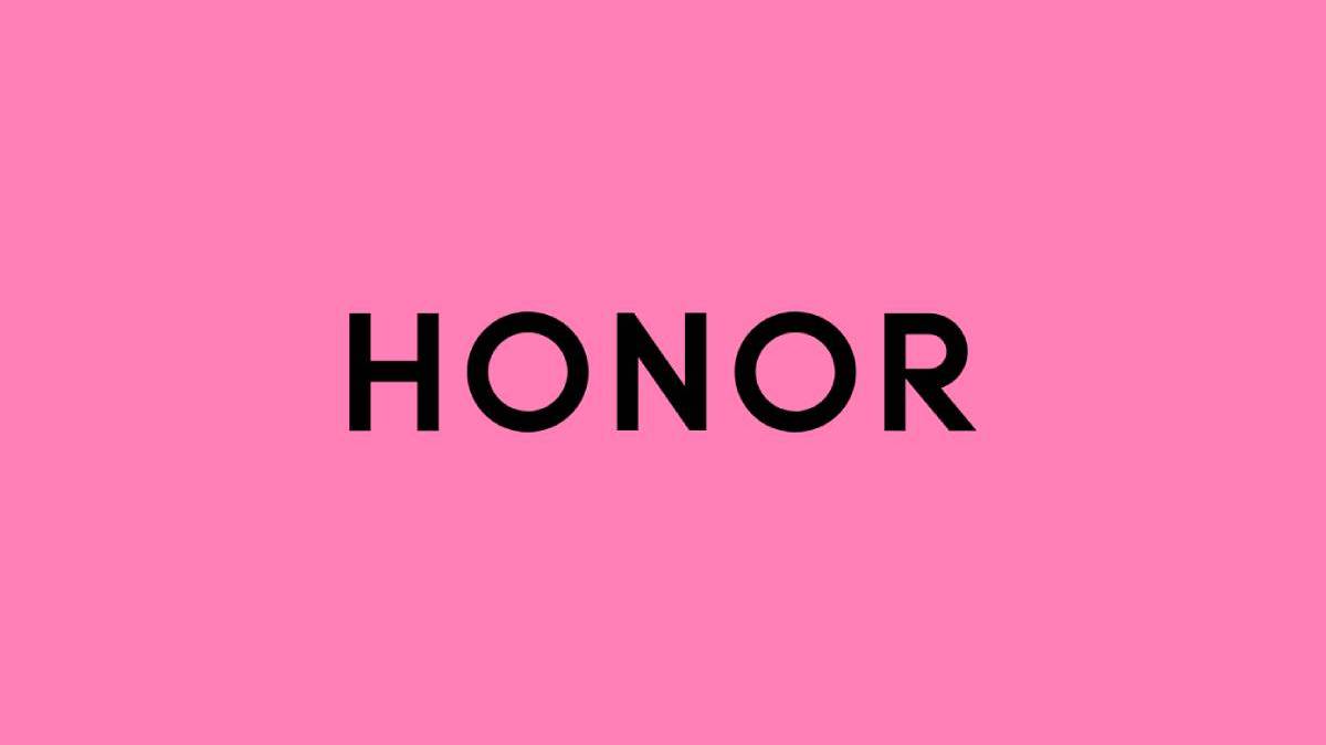 Honor logo on pink background
