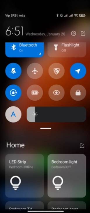 Xiaomi MIUI 12 Android 11 Device Controls in Control center