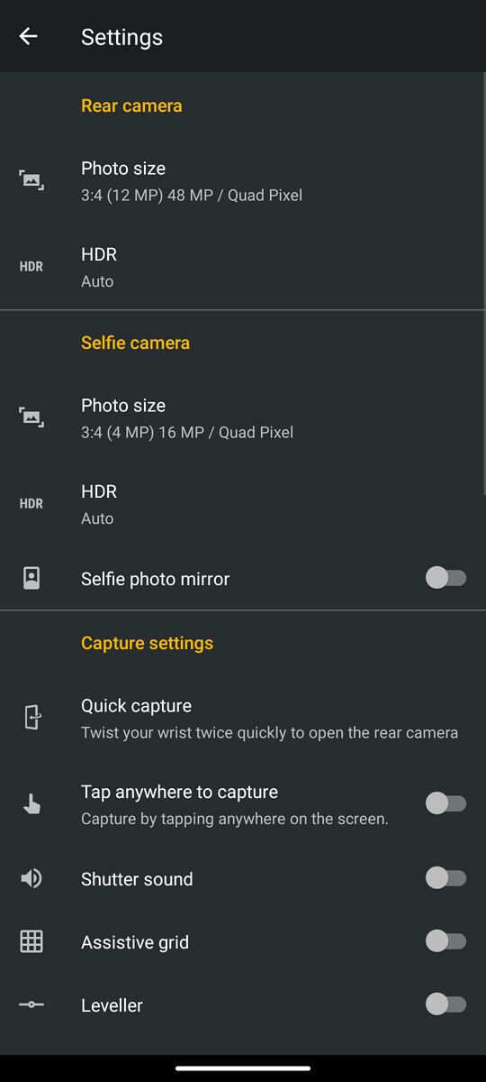 Moto G 5G camera app
