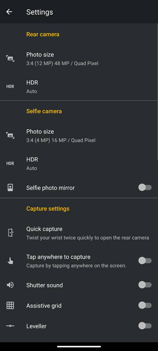 Moto G 5G camera app