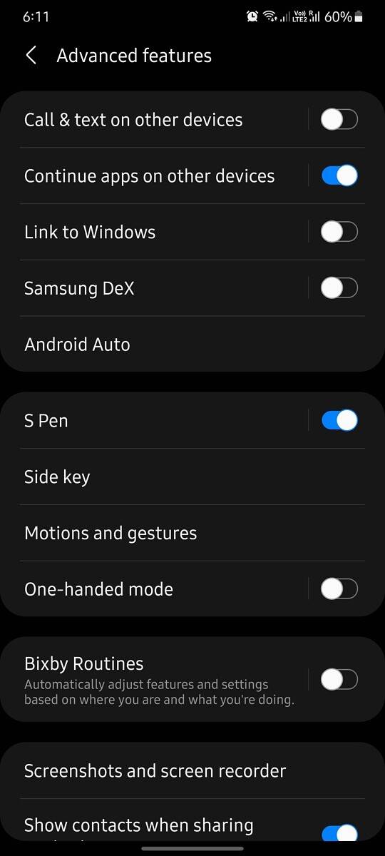 One UI 3.1 continue apps on other devices