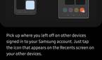 One UI 3.1 continue apps on other devices