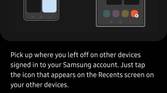 One UI 3.1 continue apps on other devices