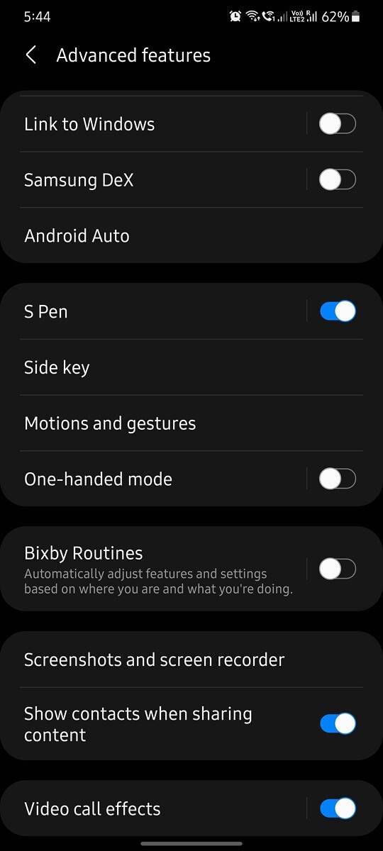 One UI 3.1 video call effects