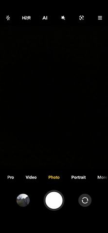 The Redmi Note 9T camera app