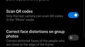 The Redmi Note 9T camera app settings