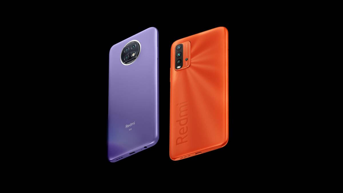The Redmi Note 9T on the left, and the Redmi 9T on the right