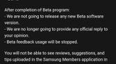 Samsung Galaxy M31 Android 11 One UI 3.0 Beta Ending Notice