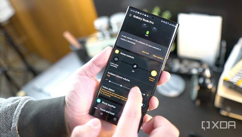 Galaxy Wear app connected to the Buds Pro