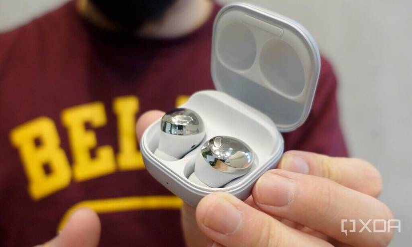 the Galaxy Buds Pro in its charging/carrying case