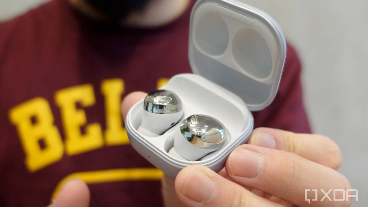 the Galaxy Buds Pro in its charging/carrying case