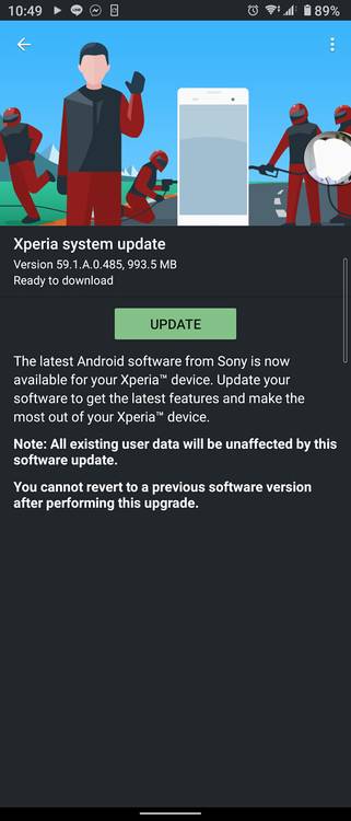 Xperia 10 II Android 11 update
