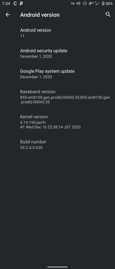 Sony Xperia 5 Android 11 Details