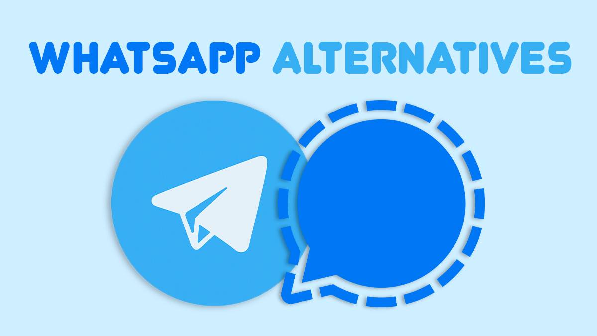 Telegram and Signal icons as WhatsApp alternatives