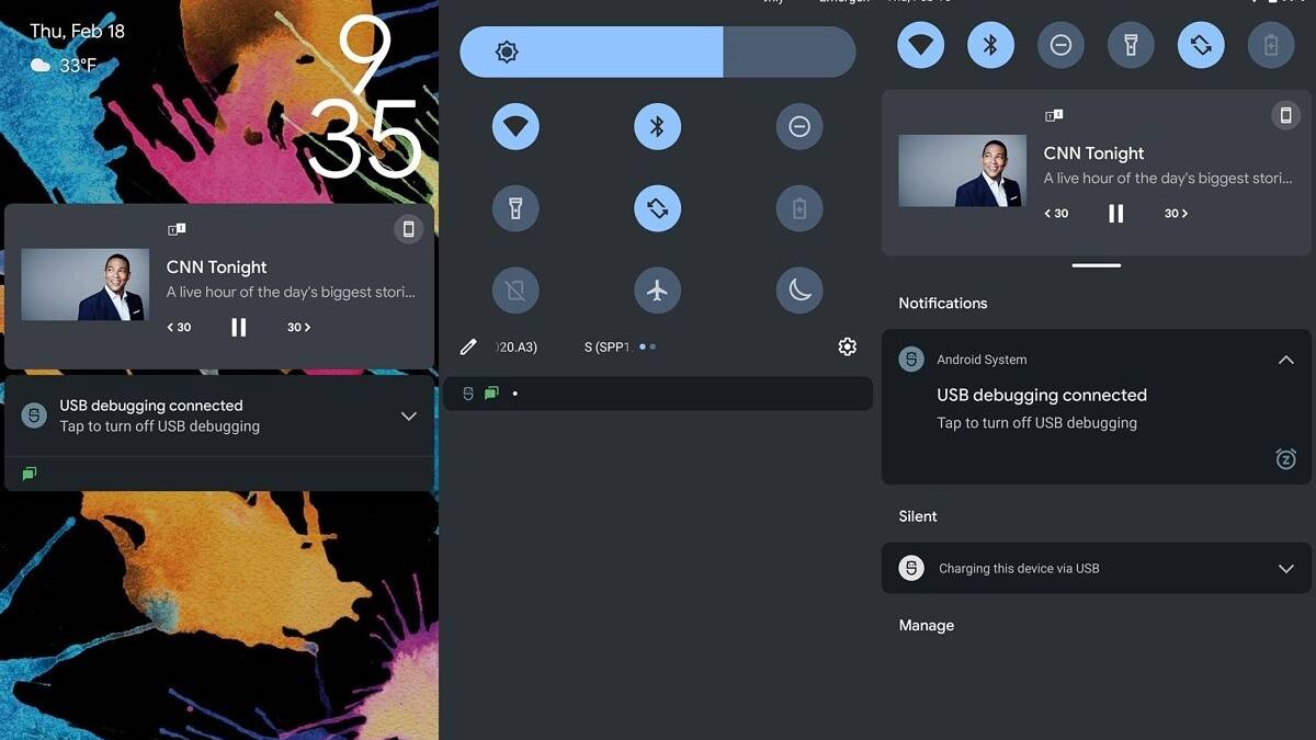Android 12 new notification and lockscreen UI