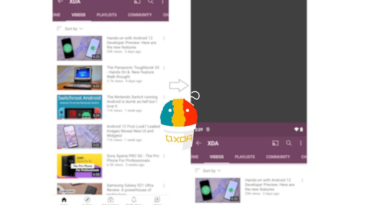 Android 12 one-handed mode