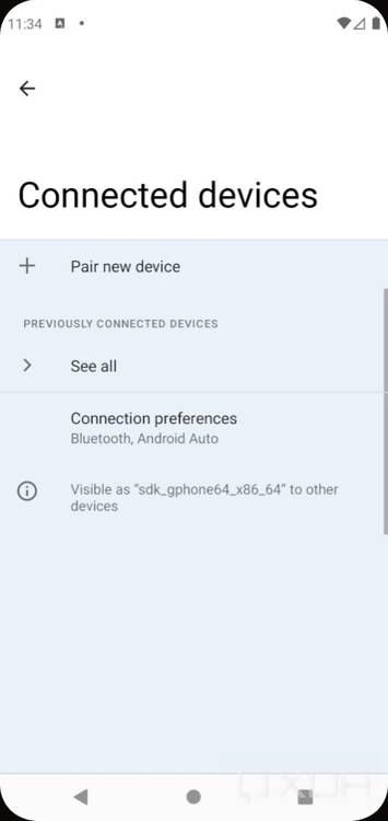 Android 12 settings with silky home feature flag enabled