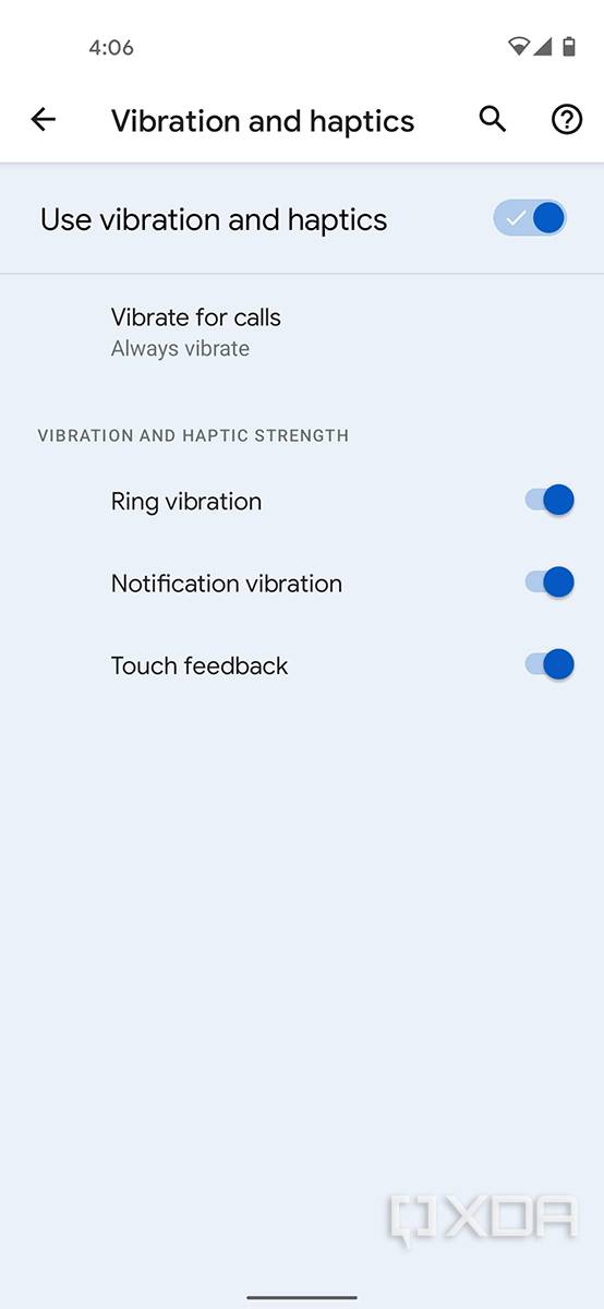 Android 12 toggles
