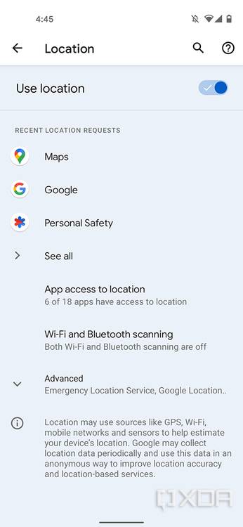 Android 12 toggles