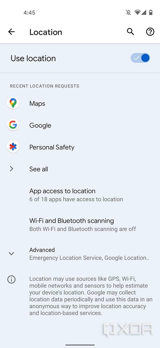 Android 12 toggles