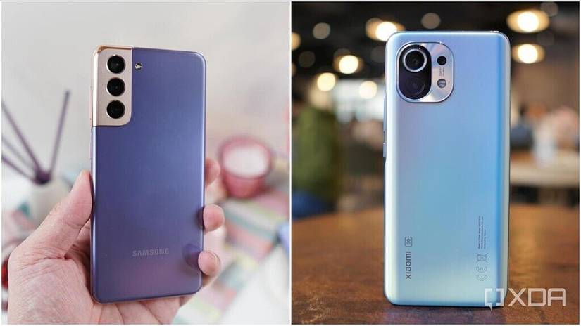 The Samsung Galaxy S21 and the Xiaomi Mi 11