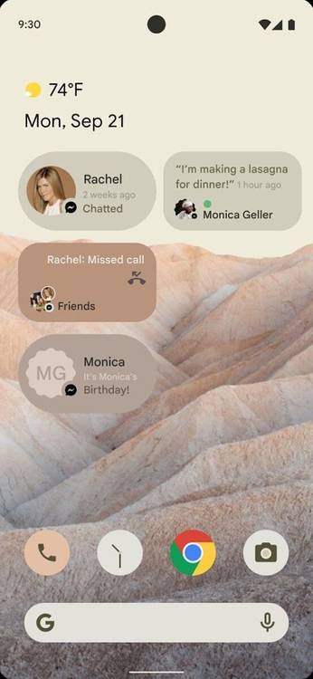 Android 12 conversation widget