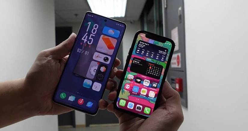 OriginOS and iOS 14 side by side