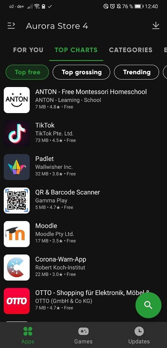 Aurora Store v4 Top Apps