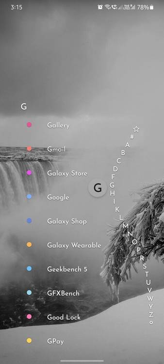 Niagara Launcher home screen