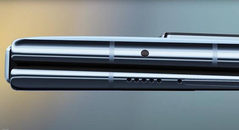 A render of the Mate X2's tapered design