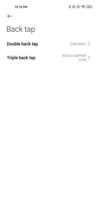 MIUI back tap