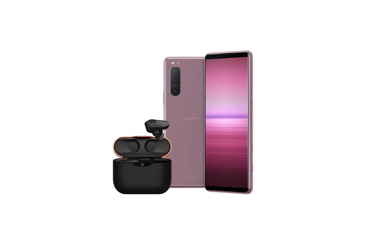 Grab the Sony Xperia 5 II in pink and get a free pair of Sony WF 