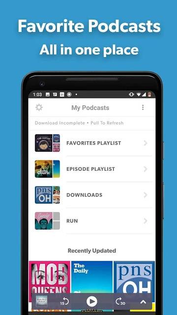 Stitcher Podcast App on Android