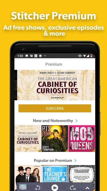Stitcher Podcast App on Android