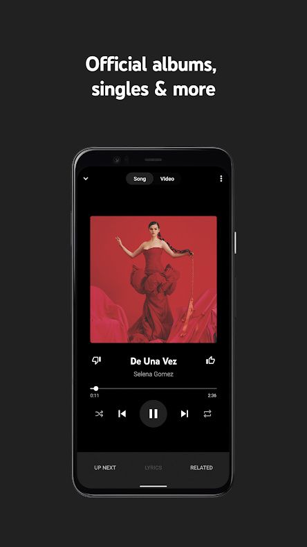 YouTube Music Now Playing Screen