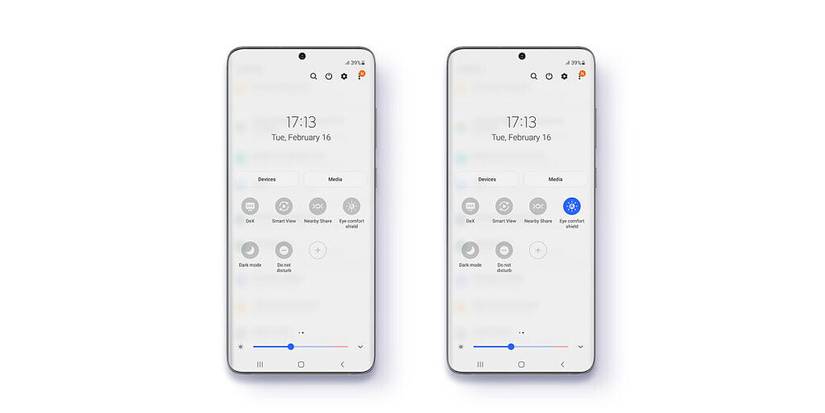 One UI 3.1 — Eye Comfort Shield