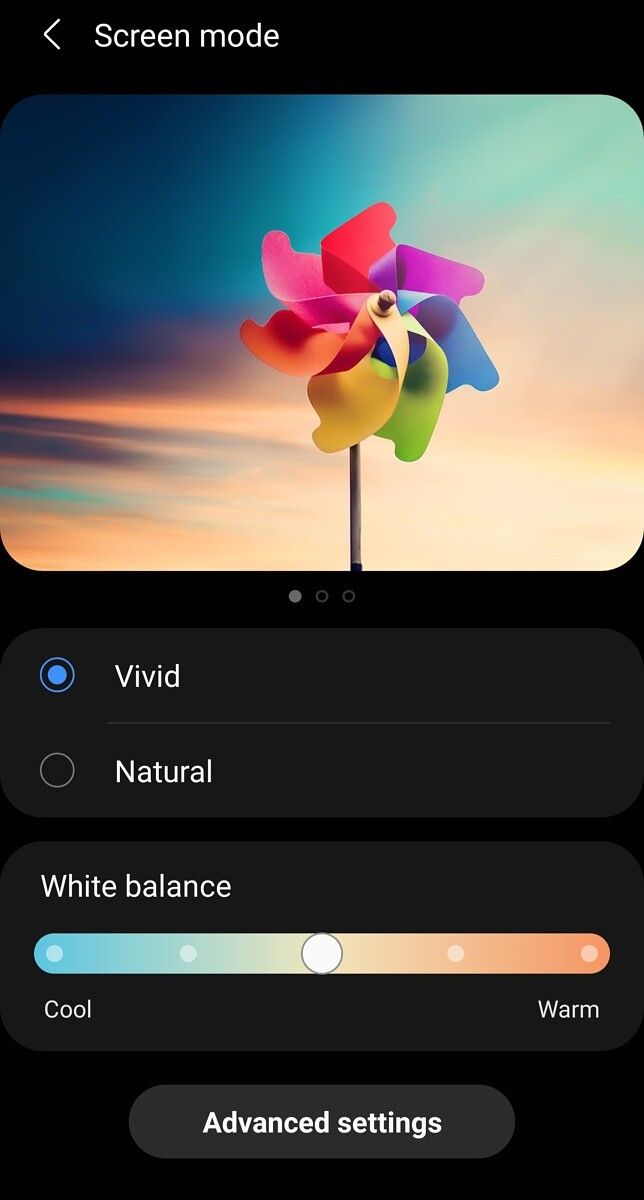 Samsung Galaxy S21 Ultra color profiles