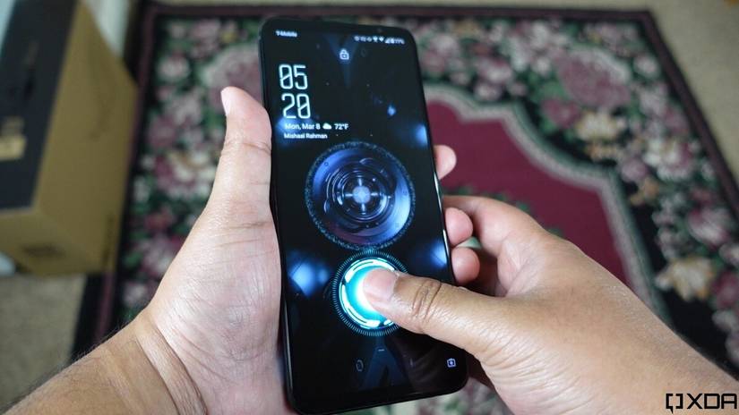 In-display fingerprint scanner on the ASUS ROG Phone 5