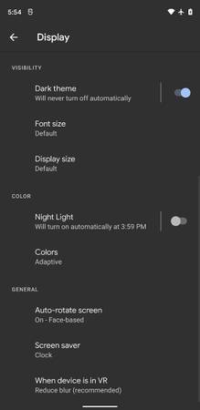 Android 12 DP2 face-based autorotate
