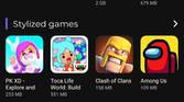Aurora Store - Games section